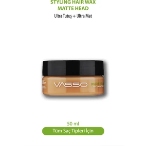 24 Saat Ultra Güçlü Sert Tutuş Ve Ultra Mat Görünüm Sağlayan Killi Matte Head Wax 50 Ml 8699216347898