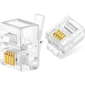 Telefon Internet Soketi 100'lü 4 Pin Bir Paket Jak RJ11 Konnektör Jak