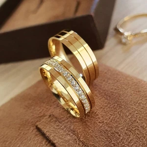 Öz Alyans Gümüş Bayan Taşlı Alyans 925   (Bayan)