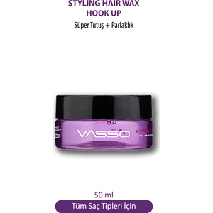 24 Saat Dalgalı Ve Kıvırcık Saçlar Için Süper Tutuş Ve Parlaklık Kazandıran Wax - Hook-Up Pro 50 Ml 8699216347867