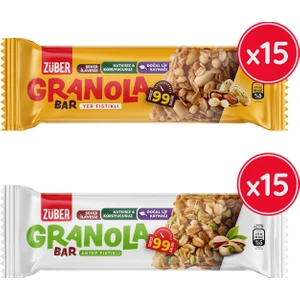 Antep Fıstıklı Granola Bar + Yer Fıstıklı Granola Bar