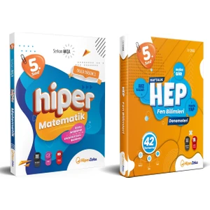 Hiper Zeka Yayınları 2024 5. Sınıf Fen Bilimleri Hep Deneme ve Matematik Konu Anlatımlı Soru Bankası 2'li Set