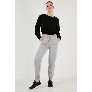 Pamuklu Regular Fit Şardonlu Jogger Eşofman Altı Bayan Eşofman Altı 5864276K