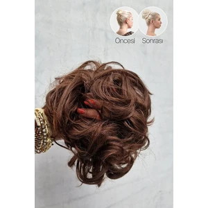 Lolly Pony Dalgalı Kumral Topuz Tokası