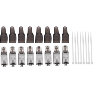 Adet Aletsiz Korumalı RJ45 Cat 7 Sonlandırma Fişi Cat7 Fiş/cat7 Konnektör Konnektörleri Modüler 23/24AWG-SIYAH (Yurt Dışından)