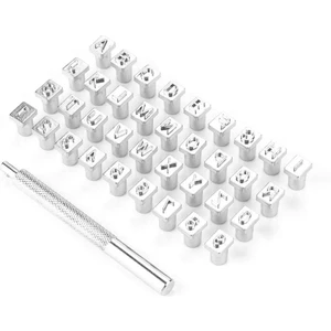 Kutu 36 Harf ve Sayı Damga Seti, Metal ve Ahşap Damgalama Zımbaları Için Metal Damgalama Aletleri 6mm (Yurt Dışından)