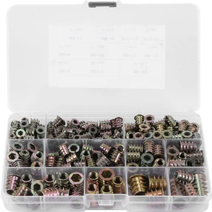 230 Adet Vida Somunu Paketi M4/M5/M6/M8/M10 Çinko Alaşımlı Altıgen Somun Somun, Dişli Insert, Ahşap Mobilya Için Ahşap Vida Somunu (Yurt Dışından)