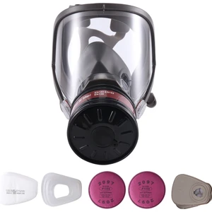 40MM Aktif Karbon Filtreli Nükleer ve Kimyasal Tam Maske Maskeleri, Gazlar Için Yeniden Kullanılabilir Solunum Maskesi (Yurt Dışından)
