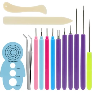 14 Adet Kağıt Quilling Araçları Oluklu Kiti, Çeşitli Boyutlarda Haddeleme Curling Quilling Pilot Kalem Sanat Zanaat Kendi Başına Yap Kağıdı (Yurt Dışından)