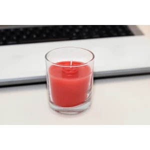 Dekoratif Bardak Kırmızı Mum (Kokulu)