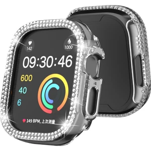 Apple Watch 8 Ultra/ Ultra 2 Kasa Koruma (49 Mm) Elmas Taşlı Zarif Şık Önü Açık Koruma Kılıf
