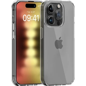 Case World Caseworld Apple iPhone 15 Pro Kapak Kristal Clear Case Sert Şeffaf Mika Kılıf