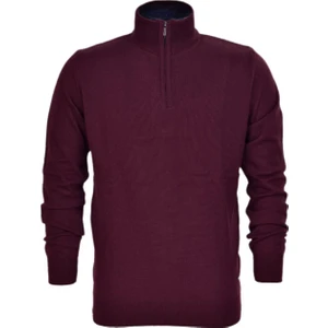 Erkek Spor Düz Fermuarlı Yaka Kazak R22949 BGL-ST03181