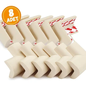 8 Adet Köşe Koruyucu Yastık Saf Kauçuk Masa Sehpa Kenar Köşe Koruyucu Çocuk Bebek Emniyet Koruma