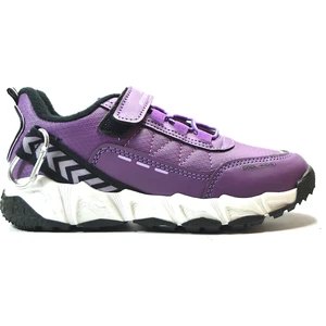 Mor Cırtlı Soft Shell Su Geçirmez Kız Çocuk Outdoor Ayakkabı
