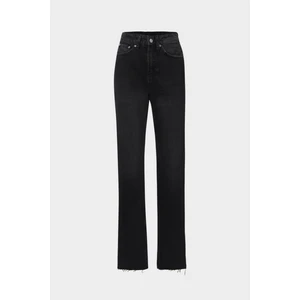 AÇELYAOKCU Yüksek Bel Straight Leg Kısa Paça Dikişsiz Jean Pantolon
