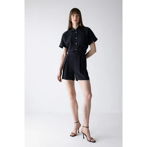 Yüksek Bel Geniş Paça Modal Şort A5666AX23SM