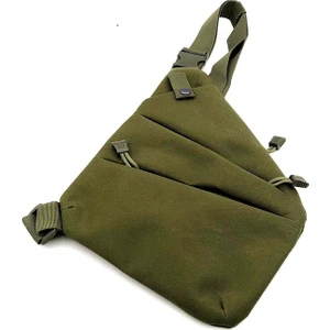 Happy Orange Vücuda Oturan Omuz Hırsızlık Önleyici Çanta, Erkek Postacı Göğüs Çantası, Çok Işlevli Taktik Saklama Çantası (Yurt Dışından)