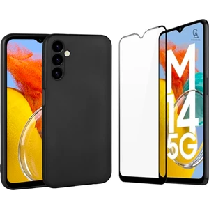 Samsung Galaxy M14 5g ile Uyumlu Telefon Kılıfı ve 5d Tam Kaplayan Cam Ekran Koruyucu