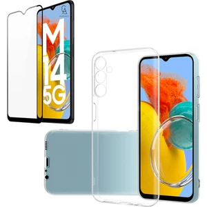 Samsung Galaxy M14 5g ile Uyumlu Telefon Kılıfı ve 5d Tam Kaplayan Cam Ekran Koruyucu