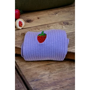 Kadın Nakışlı 1 Çift Soket Çorap