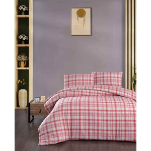 Menderes Home Cotton Collection Flanel R Tek Kişilik Nevresim Takımı Ekose Kırmızı