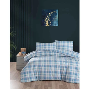Menderes Home Cotton Collection Flanel R Çift Kişilik Nevresim Takımı Harvest Mavi