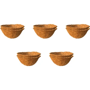 10 Adet Yuvarlak Yedek Astar Asılı Sepet, 12 Inç Hindistan Cevizi Lifi Bitki Sepeti Astar Bahçe Ekici Saksı (Yurt Dışından)