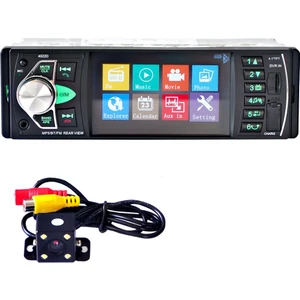 Araba Hd 4.1 Inç Bluetooth Mp5 Çalar Geri Vites Ekranı Fm Radyo Evrensel 4022D + Geri Kamera (Yurt Dışından)
