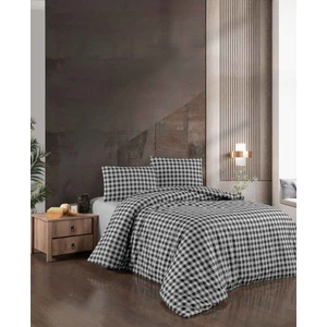Menderes Home Cotton Collection Flanel R Çift Kişilik Nevresim Takımı Mongar Siyah