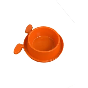 Miapet Plastik Köpek Kulaklı Mama ve Su Kabı 400 ml Turuncu