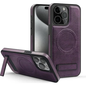 Apple iPhone 11 Pro Max Pu Deri Manyetik Çekim Braket Cep Telefonu Kılıfı (Yurt Dışından)