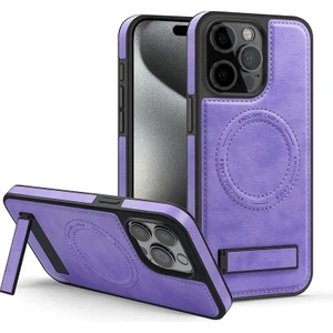 Apple iPhone 11 Pro Max Pu Deri Manyetik Çekim Braket Cep Telefonu Kılıfı (Yurt Dışından)