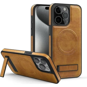 Apple iPhone 13 Pu Deri Manyetik Çekim Braket Cep Telefonu Kılıfı (Yurt Dışından)
