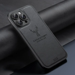 Apple iPhone 15 Pro Bez Geyik Deseni Cep Telefonu Kılıfı (Yurt Dışından)