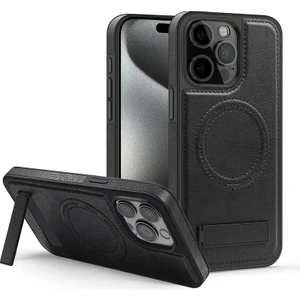 Apple iPhone 14 Pro Pu Deri Manyetik Çekim Braket Cep Telefonu Kılıfı (Yurt Dışından)