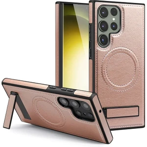 Samsung Galaxy S22 Plus Pu Deri Manyetik Çekim Braket Cep Telefonu Kılıfı (Yurt Dışından)