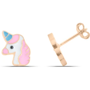 Parmas Design Unicorn Mineli 925 Ayar Gümüş Kız Çocuk Küpe