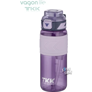 Tkk 600 ml Çift Kullanım Pipetli/rahat Içim Bpa Içermeyen Taşıma Askılı Tritan Su Matarası FFTKK1019-600