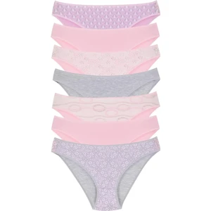 New Lilla 18001-3 Kadın 7'li Pinks Bikini Külot Paketi V7