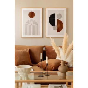 2 Parça Gerçek Ahşap Çerçeveli Tablo Seti