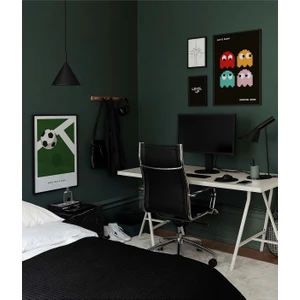 4 Parça Ahşap Çerçeve Görünümlü Mdf Tablo Seti