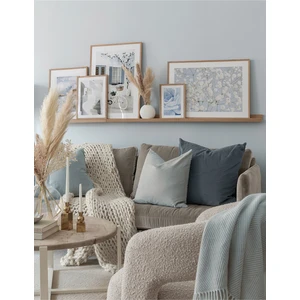 5 Parça Ahşap Çerçeve Görünümlü Mdf Tablo Seti