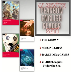 The Barcelona Game - Twenty Thousand Leagues Under the Sea - The Crown - The Missing Coins (A1 Seviye İngilizce Hikaye Seti 4 Kitap)