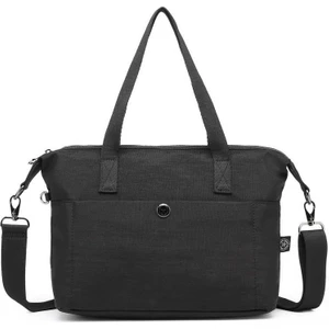 Smart Bags Nano Metalik Kumaş Kadın Omuz Çantası BC 3127 - Metalik Siyah