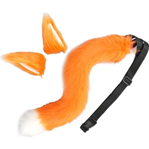 Kurt Kuyruk Cosplay Set Saç I Şapkalar Anime Turuncu (Yurt Dışından)