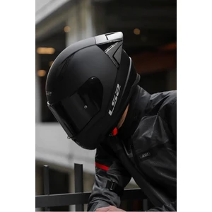 Ls2 Rapıd 2 Race Mat Siyah Kask (Siyah+Şeffaf Cam+Spoıler)