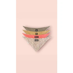 4 Adet Sıvı Geçirmez Müslin Oval Fular Önlük, %100 Pamuk