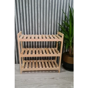 3'lü Ahşap Ayakkabılık,banyo Düzenleyici Raf, Çiçeklik 60*25*60