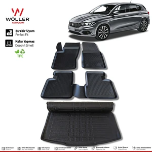 Egea Paspas Bagaj Havuzu Set Hatchback 2015 Sonrası 3D Wöller Ultraflex Set